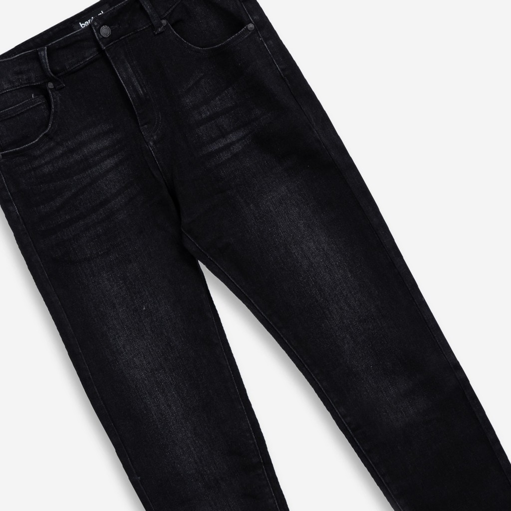 Quần jean nam đen trơn Basic pant co giãn, jean cotton cao cấp, co giãn, mềm mịn không ra màu BENTONI | BigBuy360 - bigbuy360.vn