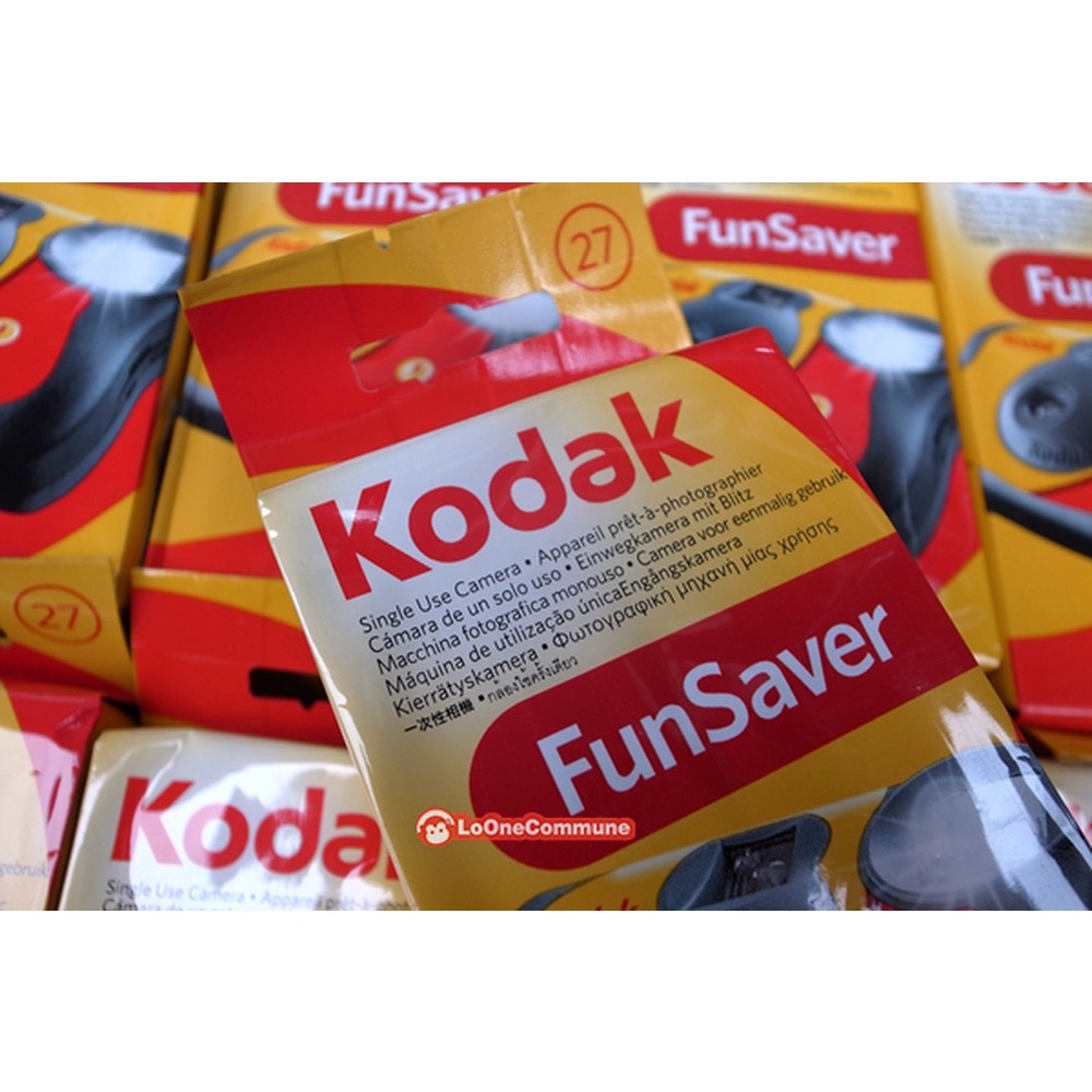 Máy ảnh phim chụp một lần Kodak Fun Saver 27 ảnh ISO 800 thủ công có đèn trợ sáng