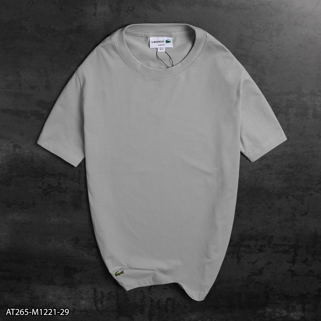 Áo thun nam Lacoste thêu logo cá sấu vạt áo AT265 - 14 MÀU VNXK