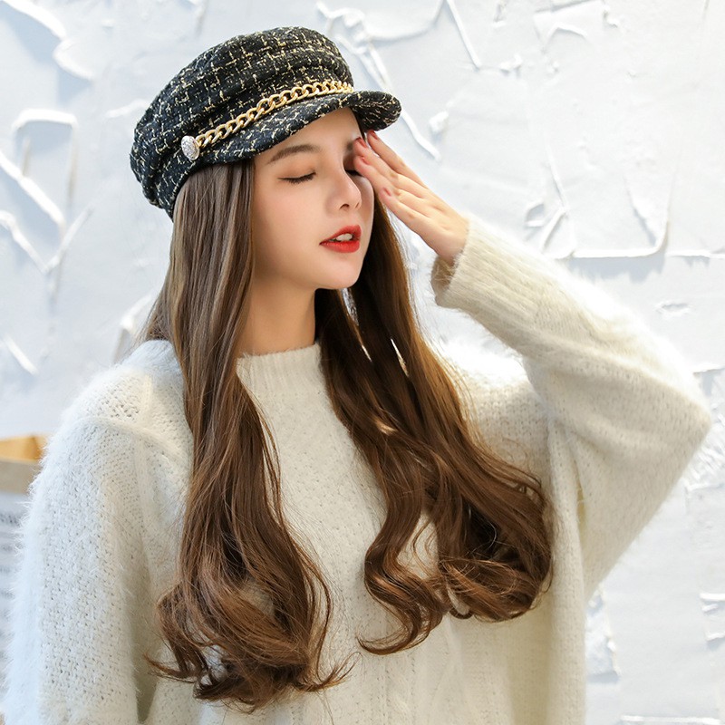 Nón Nồi Dạ Thủy Thủ Phối Xích Siêu Hot Korea Style