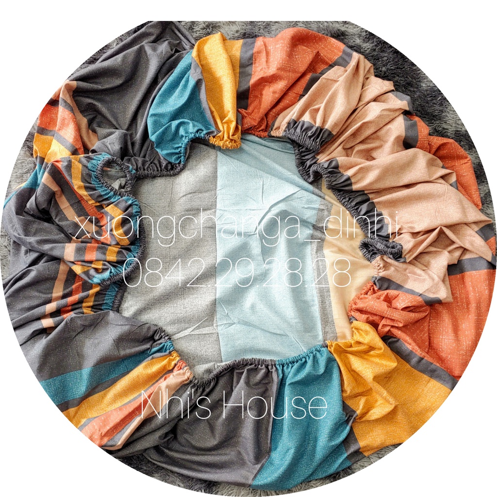 Sét ga gối cotton tici mới vải mềm mịn, không xù lông