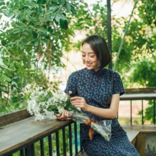 Váy xường xám mùa hè