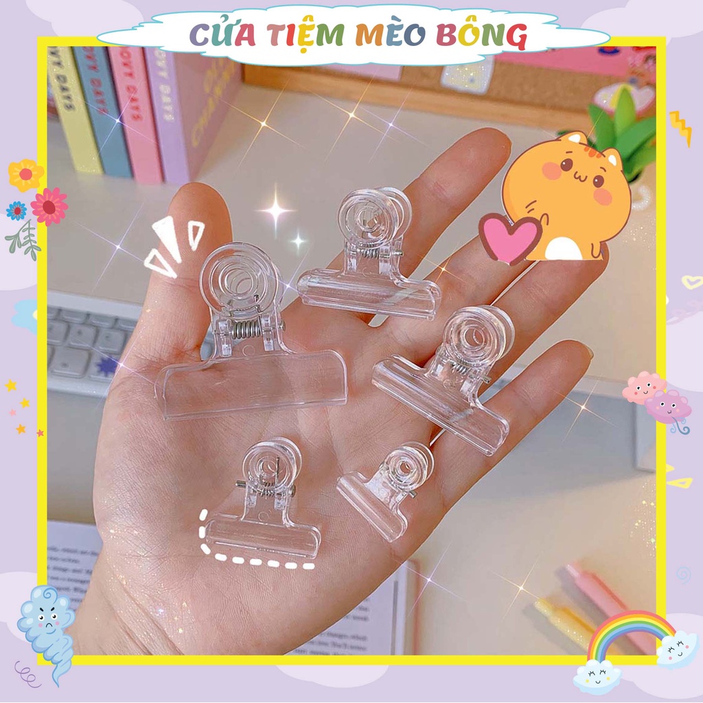 Kẹp Giấy Trong Suốt Cực Xinh - Kẹp File Tài Liệu Nẹp Giấy Paper Clip