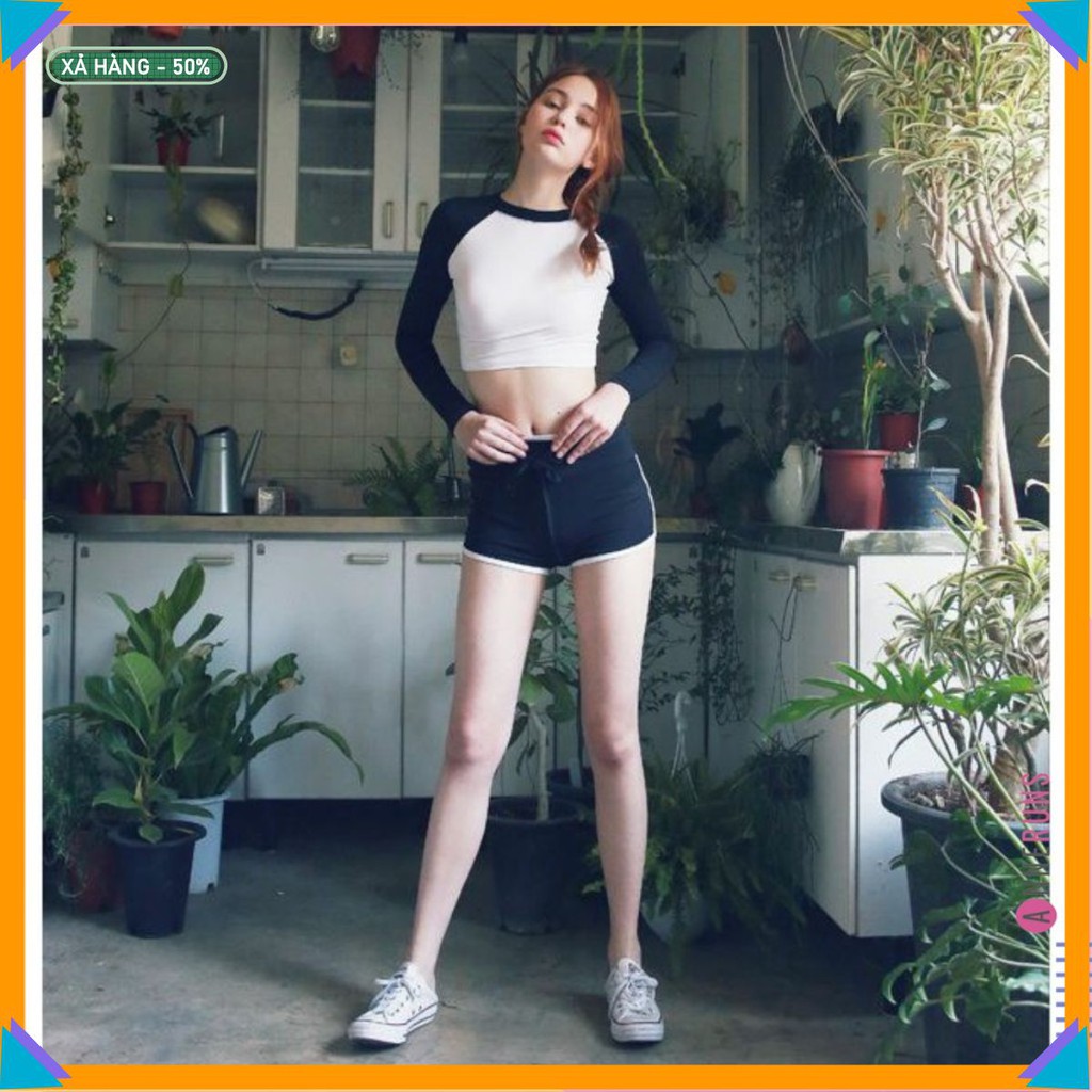 Bộ Đồ Bơi Đi Tắm Biển Nữ Bikini 2 Mảnh (1 Set Áo Dài Và Quần Lót) AN1911 II Annerun Việt Nam O