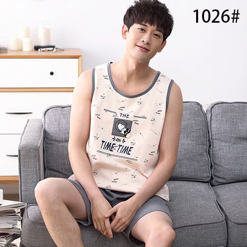 Đồ Bộ Mặc nhà sát nách nam - nữ, chất vải cotton 100% mềm mại, thoáng mát | BigBuy360 - bigbuy360.vn