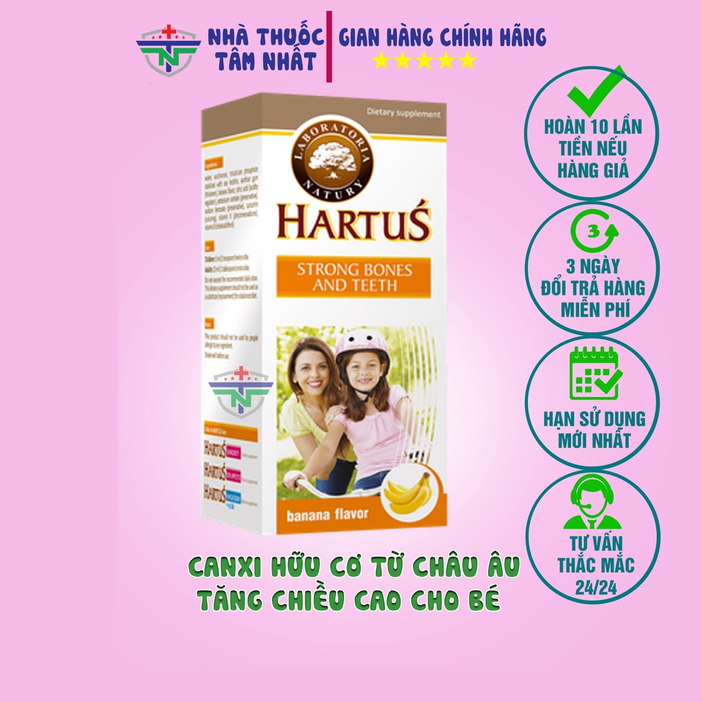 Canxi Hartus nhập khẩu Châu Âu, bổ sung Canxi, vitamin K+D3, phát triển chiều cao tối đa.