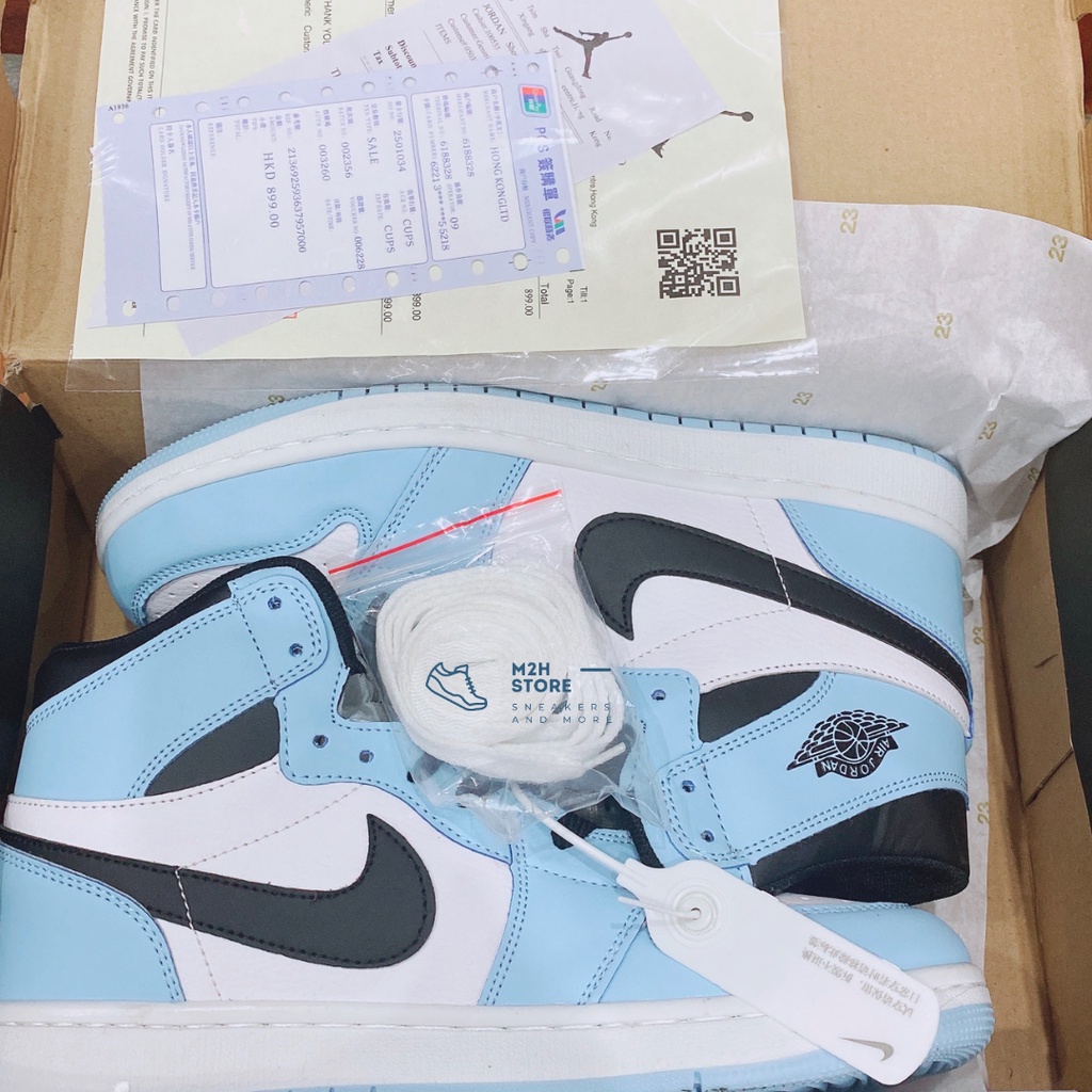 Giày Thể Thao Nam Nữ Sneaker Air Jordan 1 Cổ Cao University Blue Full Size | BigBuy360 - bigbuy360.vn