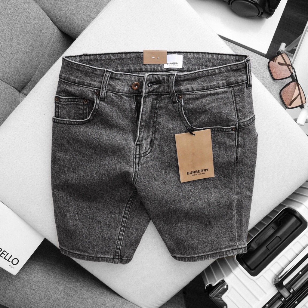Quần short jean nam cao cấp short jean nam dày đẹp phối thêu,in chất lượng đẹp như hình