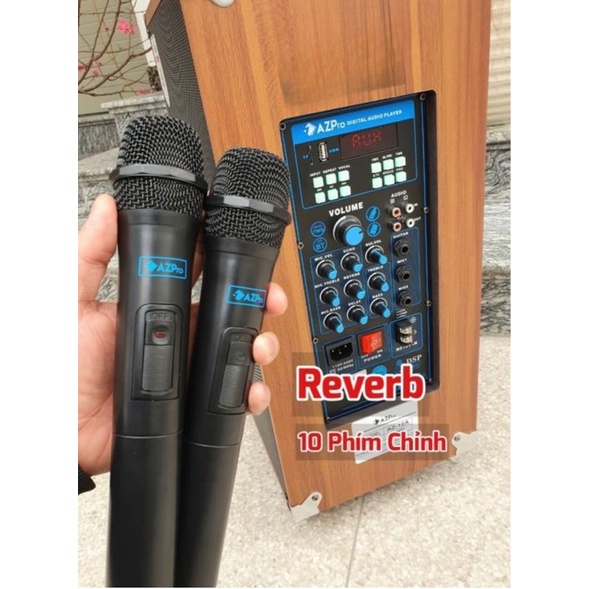 Loa Kéo Azpro Az12A Bass 30 có reverb phiên bản mới nhất 2022-Tặng Kèm 2 micro-Hàng Chính Hãng