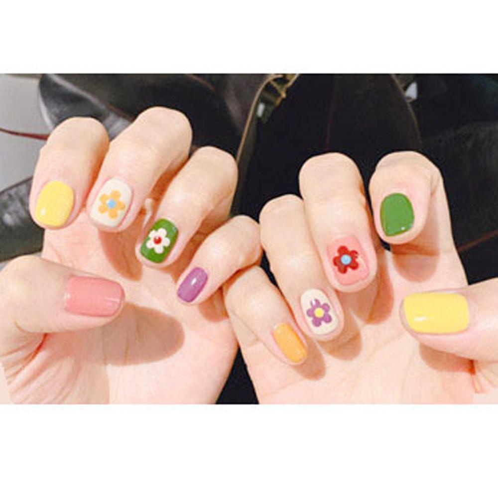 MOCHO Miếng Dán Móng Tay Họa Tiết Gấu Hoạt Hình 3D Kiểu Hàn Quốc Dễ Thương DIY