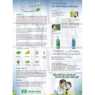 XỊT THƠM MIỆNG GREELUX EXTRA COOL THẢO DƯỢC