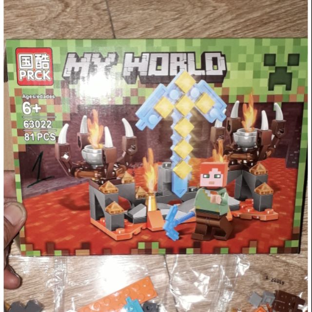 Lắp ráp 1 hộp LegoMineCraff MyWord 63022 nhiều chi tiết bằng nhựa ABS