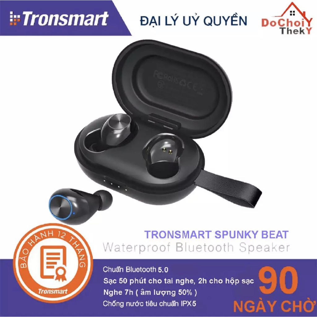 ✪ CHÍNH HÃNG ✪ Tronsmart Spunky Beat | Tai nghe Bluetooth không dây 5.0 chống nước IPX5 tích hợp công nghệ hủy tiếng ồn