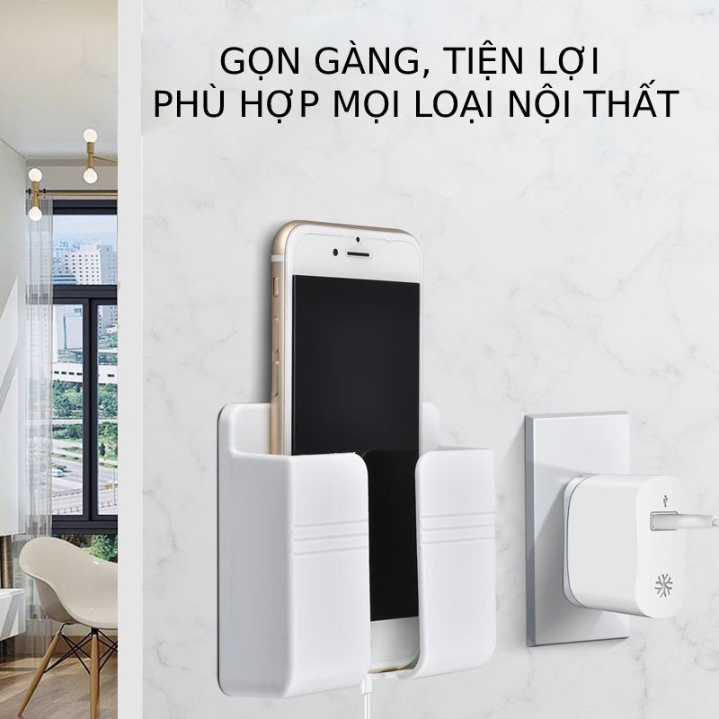Giá Đỡ Sạc Điện Thoại, Để Remote Không Cần Khoan Tiện Lợi