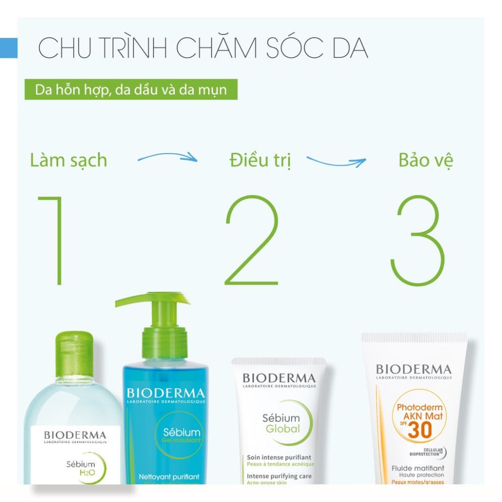 Dung dịch làm sạch và tẩy trang công nghệ Micellar Bioderma Sebium H2O 100ml