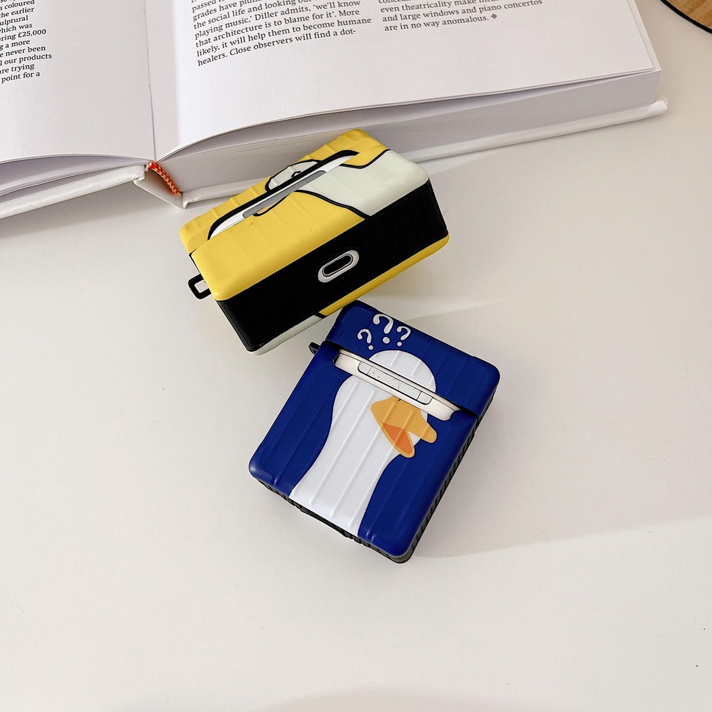 Vỏ Bảo Vệ Hộp Sạc Tai Nghe Airpods 3 Pro 2 3 Họa Tiết Hoạt Hình Dấu Hỏi Và Vịt Dễ Thương Ốp