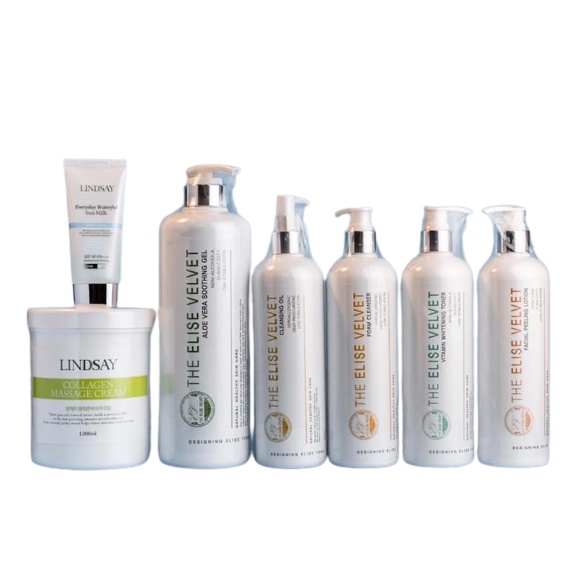 Bộ chăm sóc da Cơ bản Lindsay Hàn Quốc dành cho Spa, chuẩn chính hãng, tách lẻ