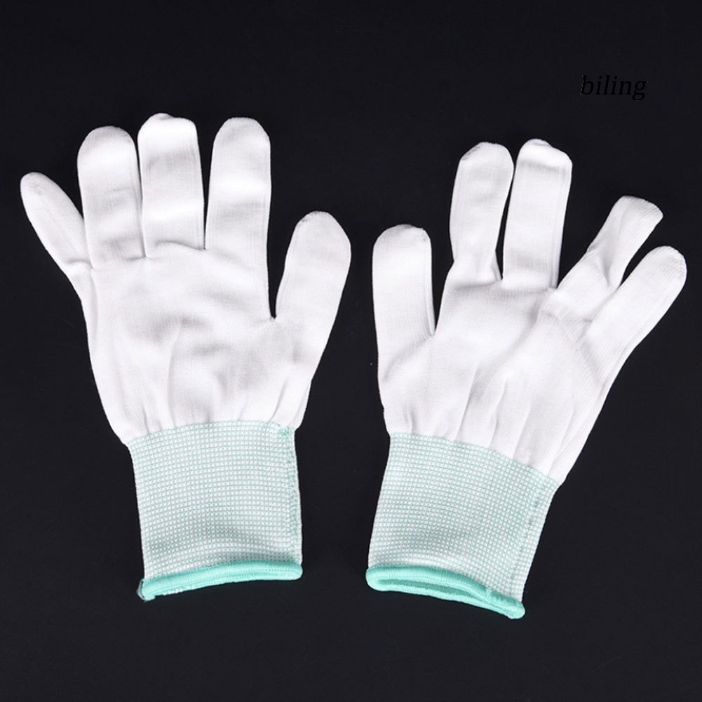 Set 2 Đôi Găng Tay Nylon Chống Tĩnh Điện Bảo Vệ Ngón Tay Khi Làm Việc Sự Bảo Vệ