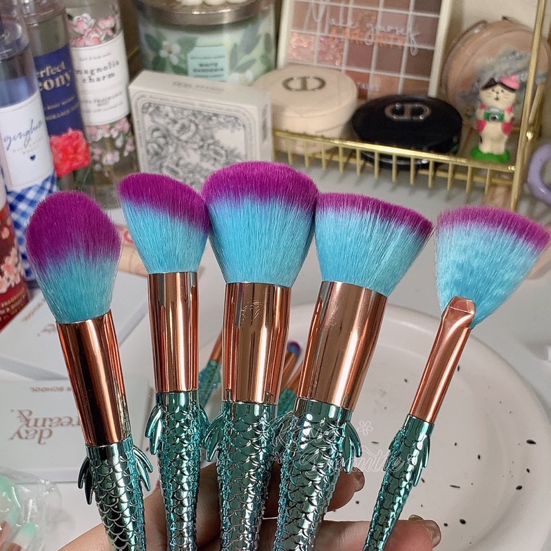 Bộ cọ tiên cá xanh 10 cây đa công dụng