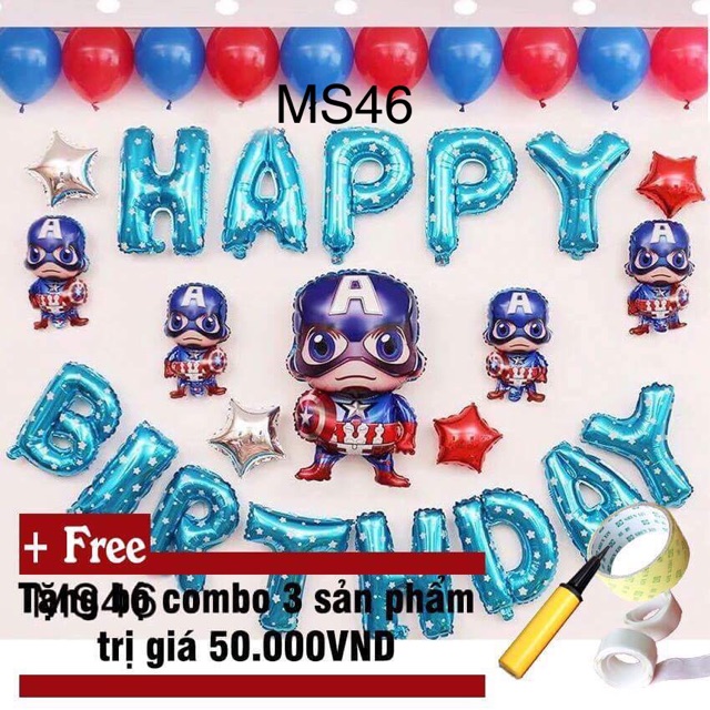 SET BÓNG SINH NHẬT HÌNH SIÊU NHÂN CHO BÉ