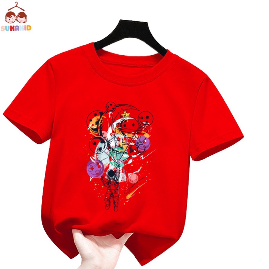 Áo thun trẻ em phi hành gia bóng cười Bé trai và gái.áo cho bé từ 6kg-30kg.AL60.