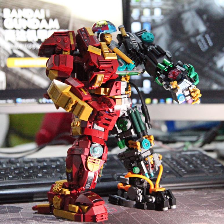 BỘ ĐỒ CHƠI XẾP HÌNH Mô Hình Người Sắt, Lắp Ráp Mô Hình Iron man, ROBOT Hulkbuster
