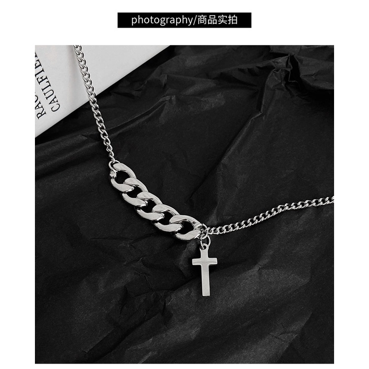 Dây Chuyền Choker Mặt Thánh Giá Phong Cách Hip Hop