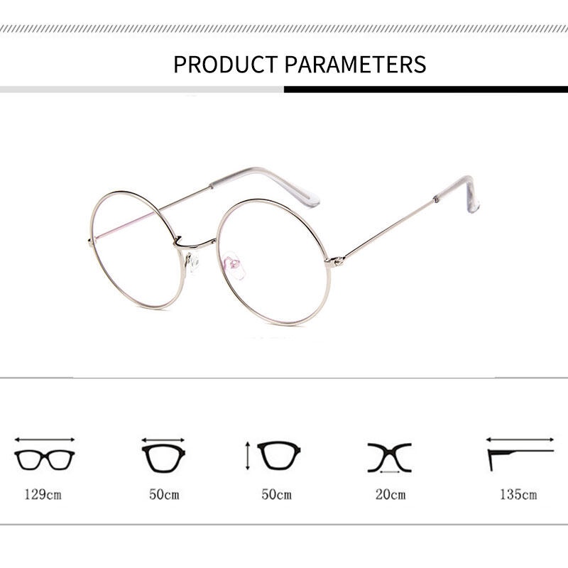 Mắt Kính Gọng Tròn Chống Ánh Sáng Xanh Thời Trang