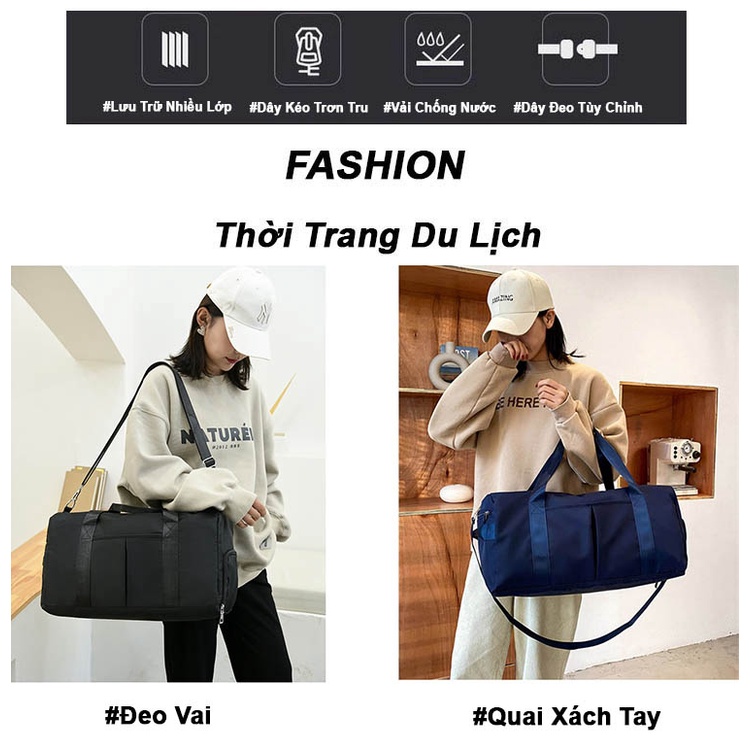 Túi du lịch nam nữ ZIMO đa năng size lớn thời trang thể thao đựng giày cao cấp chống thấm nước