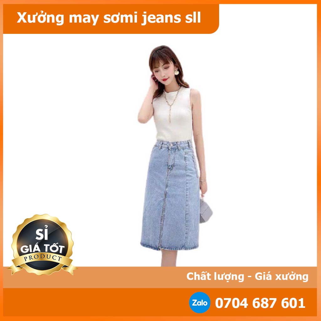 "XƯỞNG BÁN SỈ"🌟HCM🌟SỈ THEO RI⚡Hot chan váy xẻ trước _ mã JGP013