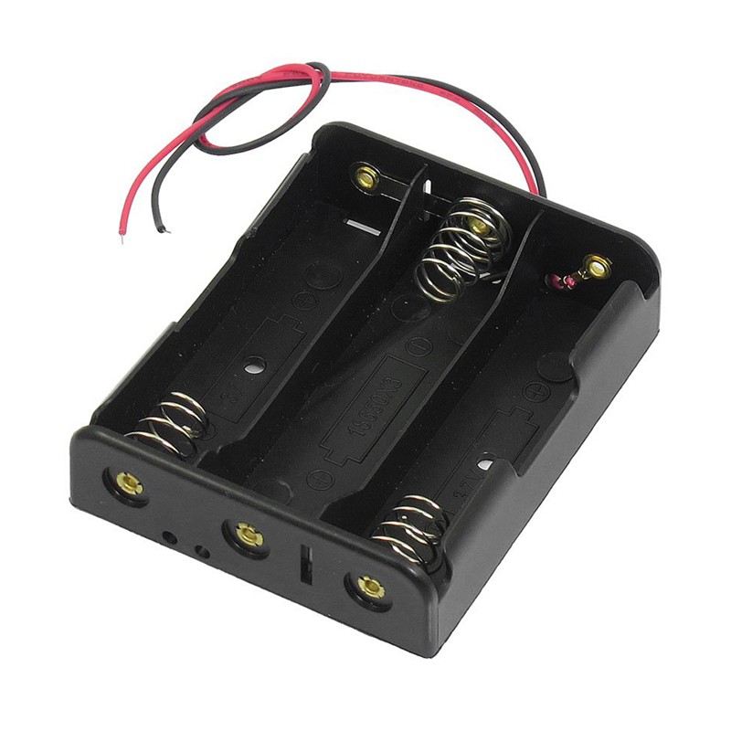 Khay đựng 3 pin đầu dẹp 3.7V 18650 sử dụng tiện lợi