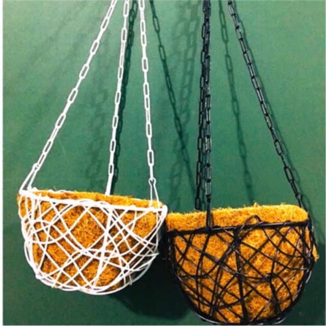 Bán Chậu Treo Xơ Dừa Khung Sắt Đặc - Trồng Cây treo Fi30 - Coconut Fiber Hanging Pots (30x30) chất lượng.