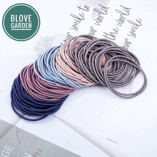 Dây buộc tóc đính đá ♥️DEAL 1K♥️ Kẹp tóc mini phong cách Hàn Quốc (còn dây trơn ảnh 4-8)