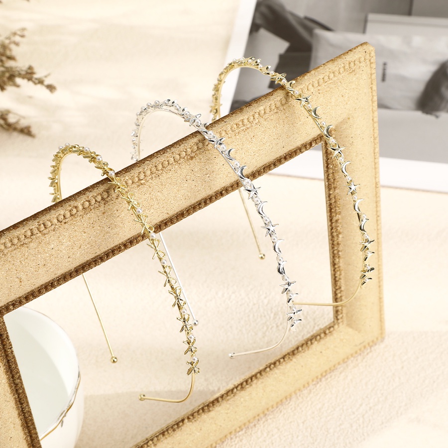 Băng Đô Cài Tóc Đính Đá Và Ngọc Trai Nhân Tạo Thời Trang