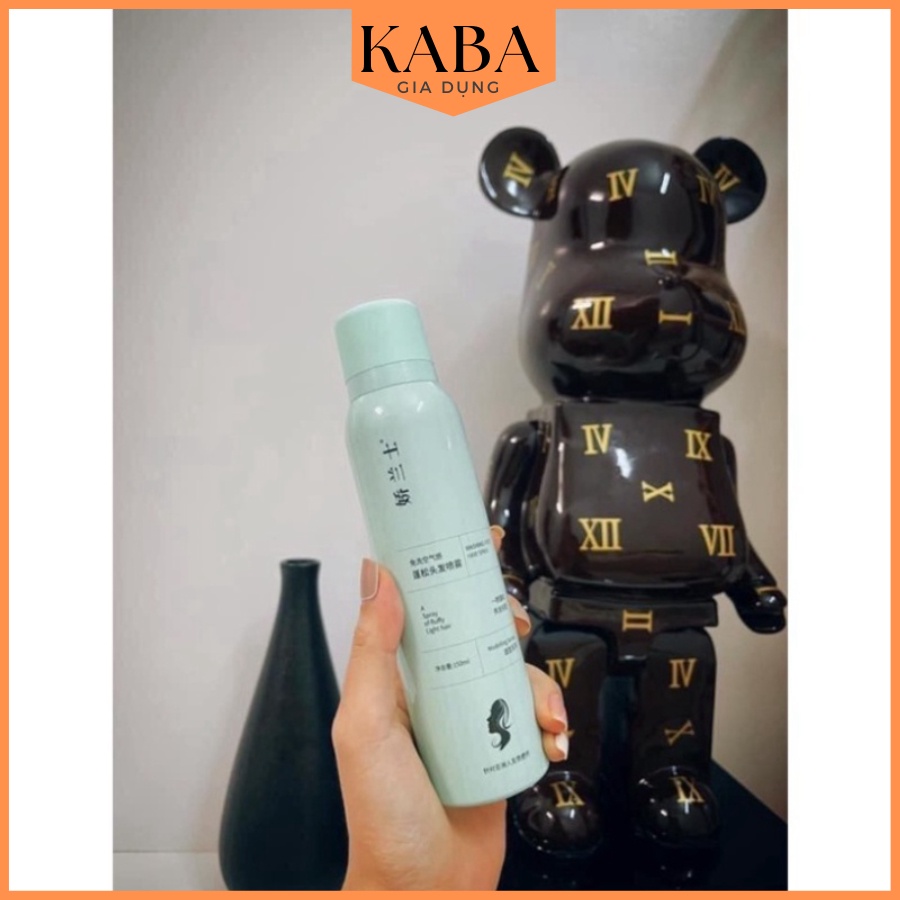 Dầu gội khô dạng xịt, dầu gội đầu khô nữ không bết dính phồng tóc nội địa KABA