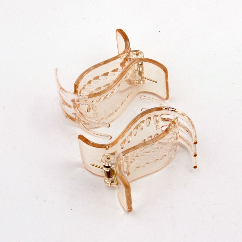 Kẹp tóc càng cua nhựa 3 răng 5 răng Hàn quốc KT01 set 12 cái nhiều màu sắc