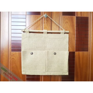 Túi vải treo tường 2 ngăn
