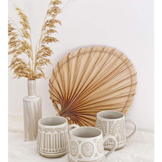 Tre VN Quạt lá cọ quạt tre lá cọ decor - Xưởng sản xuất