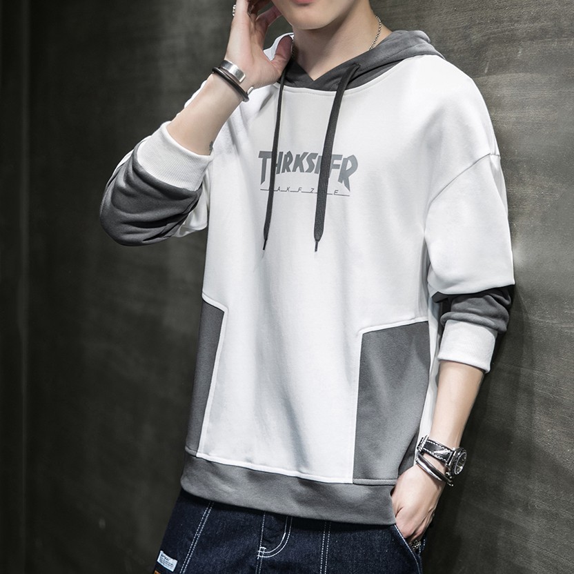 Áo Hoodie Nam Thời Trang In Họa Tiết Chữ THRKSHFR Tinh Tế Phối Hợp Hai Màu Zenkonam MEN TOP 150
