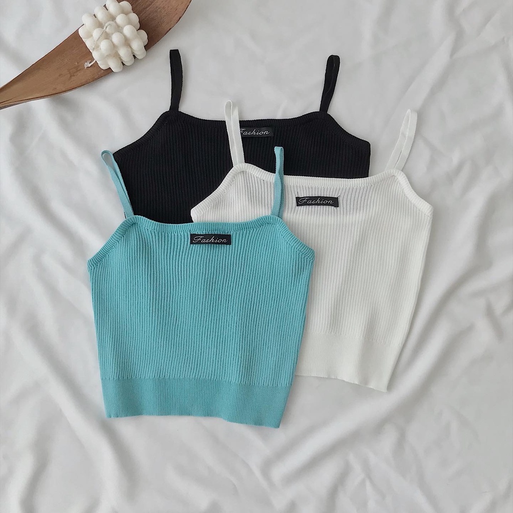 Áo Hai 2 Croptop Nữ JEM CLOSET Nhiều Màu Chất Len Tăm Co Dãn Ôm Body FASH 10290