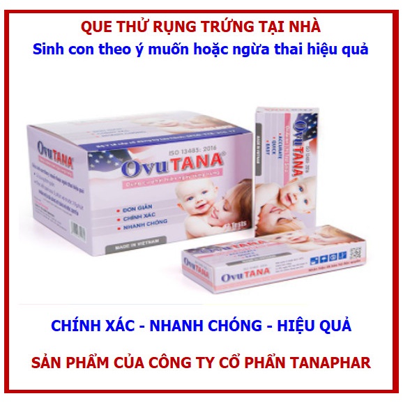 [Chính xác nhất] Hộp 12 que/test thử rụng trứng/ trứng rụng Ovutana