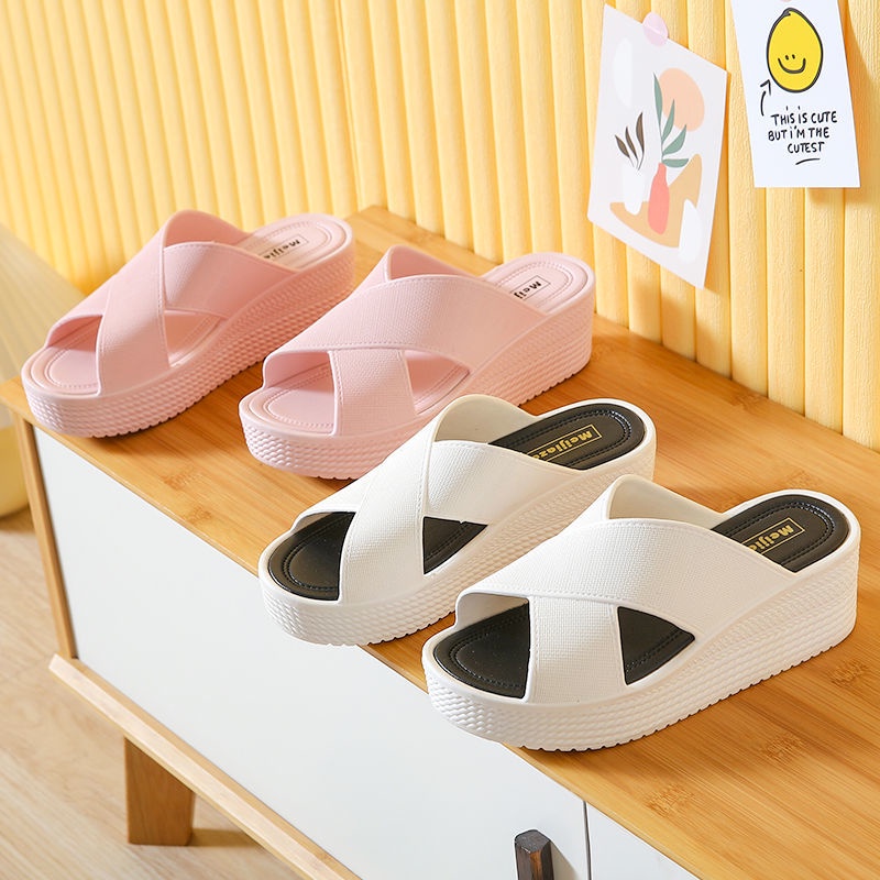 Dép Cao Gót Đế Xuồng Chống Trượt Thời Trang Mùa Hè Hàn Quốc Cho Nữ