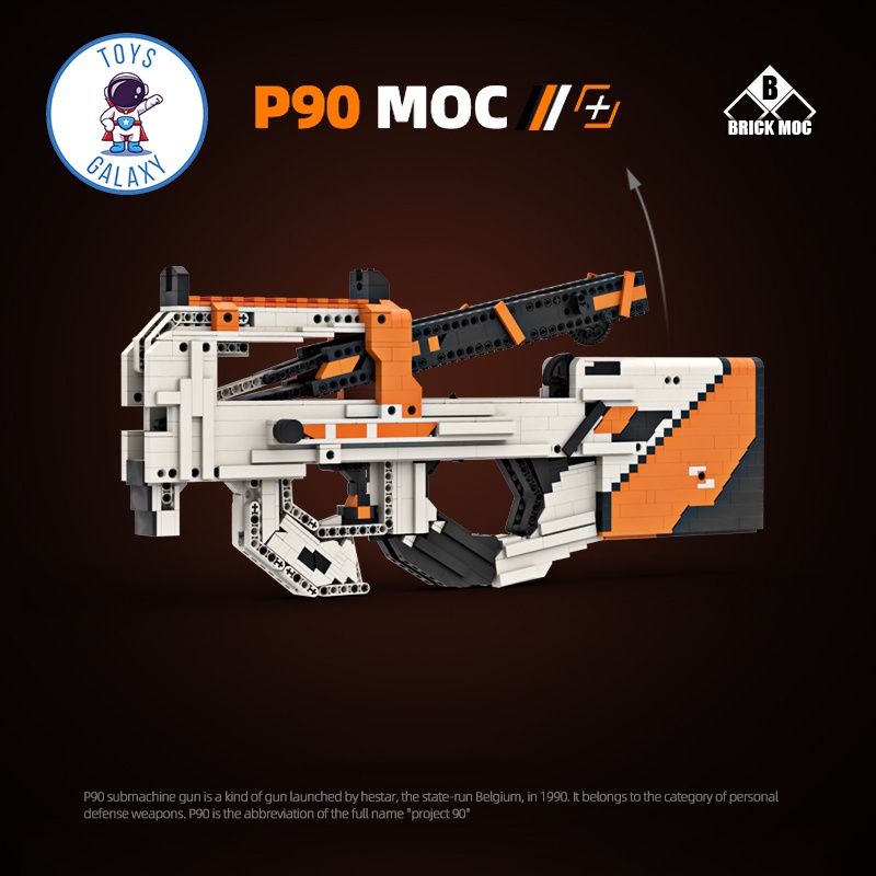 Đồ Chơi Lắp Ráp Mô Hình PUBG Mô Hình P90 Asiimov Bắn Thun Nịt MOC Kevin183 / CSGO Free Fire Lửa Chùa CoD Titanfall