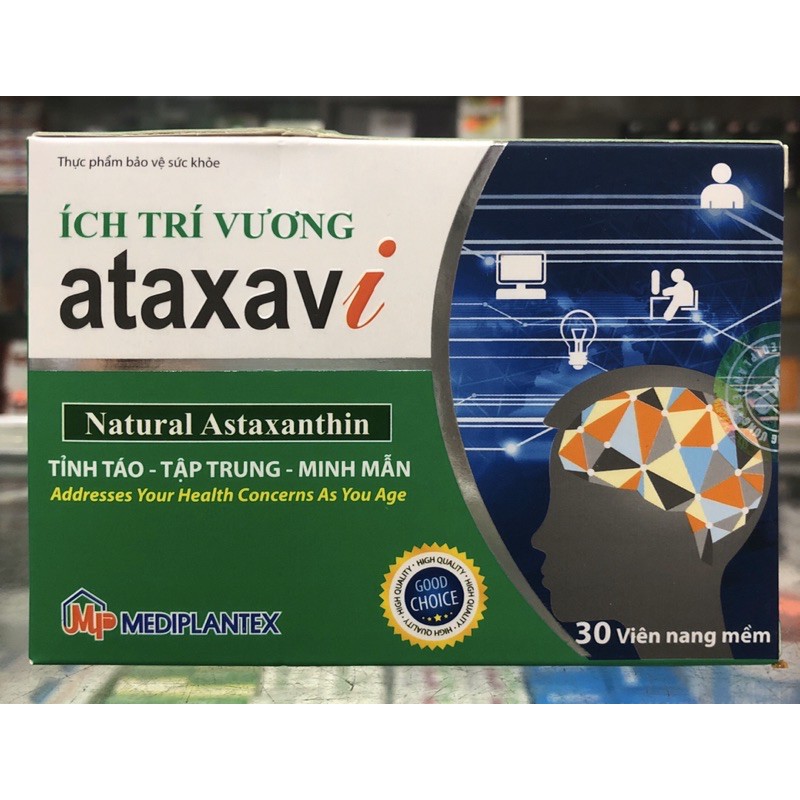 ÍCH TRÍ VƯƠNG ataxavi - 30 viên - tỉnh táo, tập trung, minh mẫn