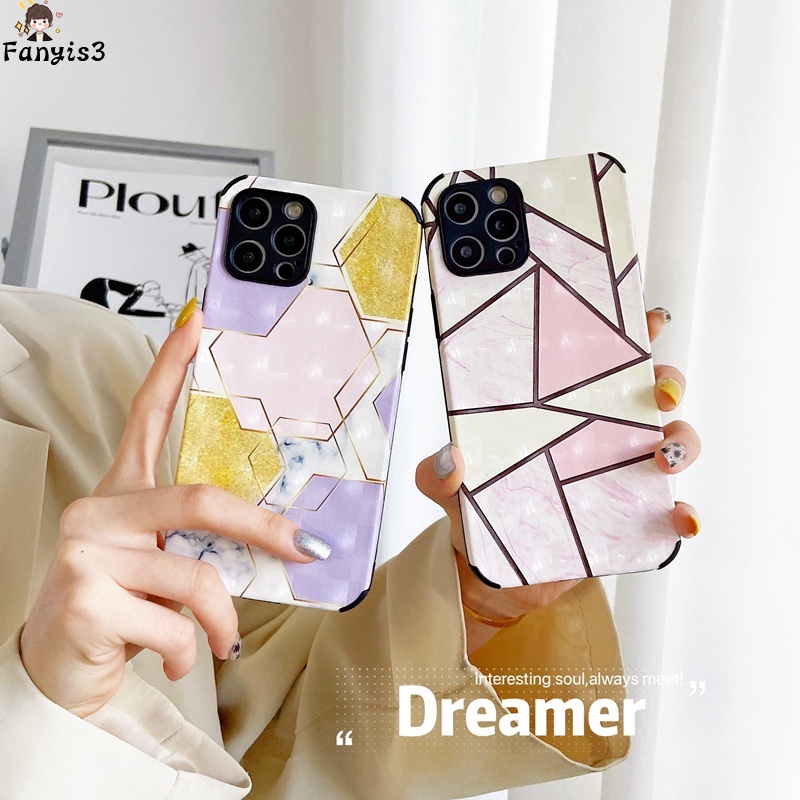Ốp điện thoại mềm họa tiết vân đá sang trọng cho Iphone 13 12 11 Pro 6 6s 7 8 Plus X Xs Max Xr