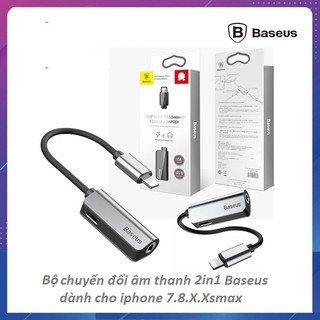 Cáp chuyển cổng Lightning sang Audio 3.5mm và Lightning Baseus L37