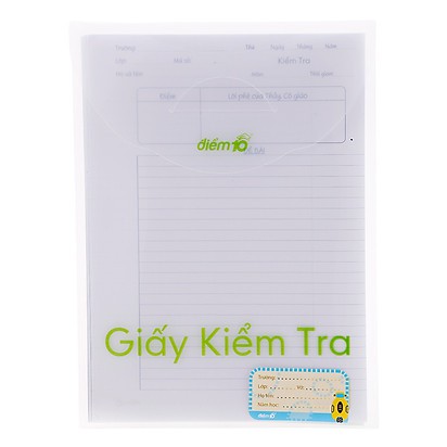 Giấy Kiểm Tra Điểm 10 TP-GKT05 - Kẻ Ngang