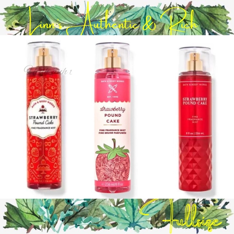 Auth_ STRAWBERRY POUND CAKE |SWEET PETAL POUND CAKE | ICED LEMOND POUNDCAKE _Full Size XỊT THƠM DUỠNG THỂ BODY MIST l