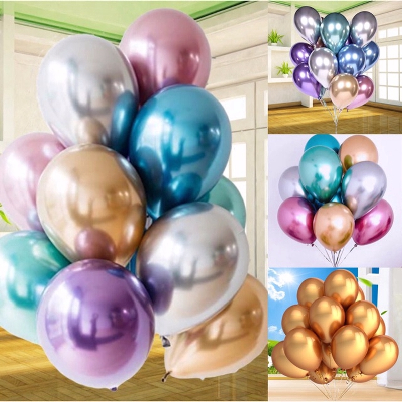 Set 10 Bong Bóng 12 Inch Màu Sắc Tươi Sáng Dùng Để Trang Trí Sân Khấu Tiện Dụng