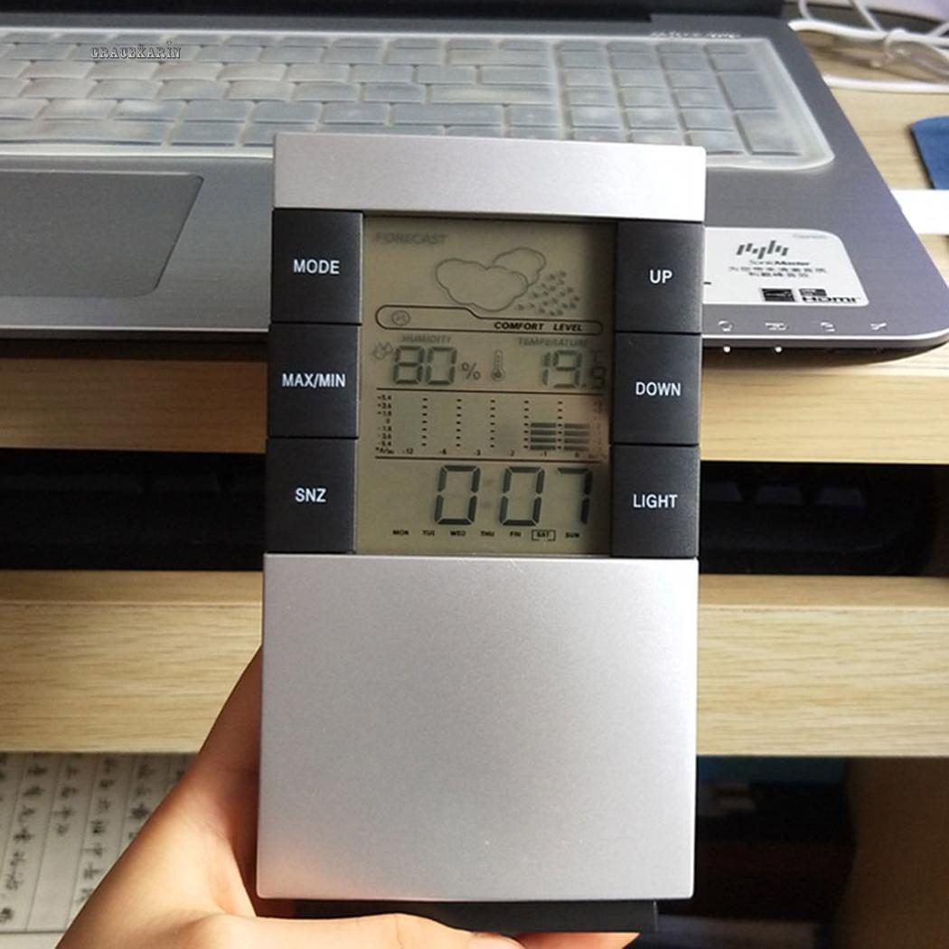 Alarm Clock 1.5 V Weather Forecast ABS Home Office Display Accessories